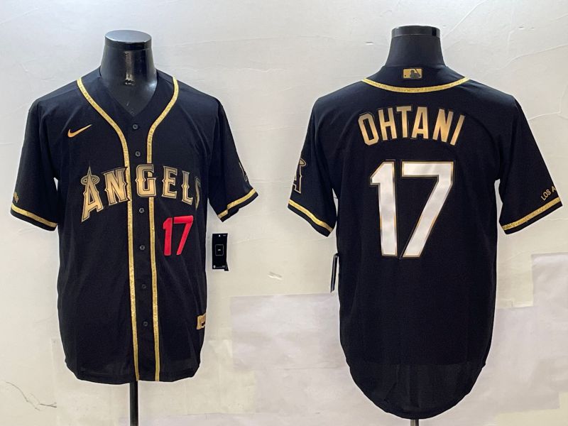 Men Houston Astros #17 Ohtani Black Gold Game 2025 Nike MLB Jersey style 3->houston astros->MLB Jersey